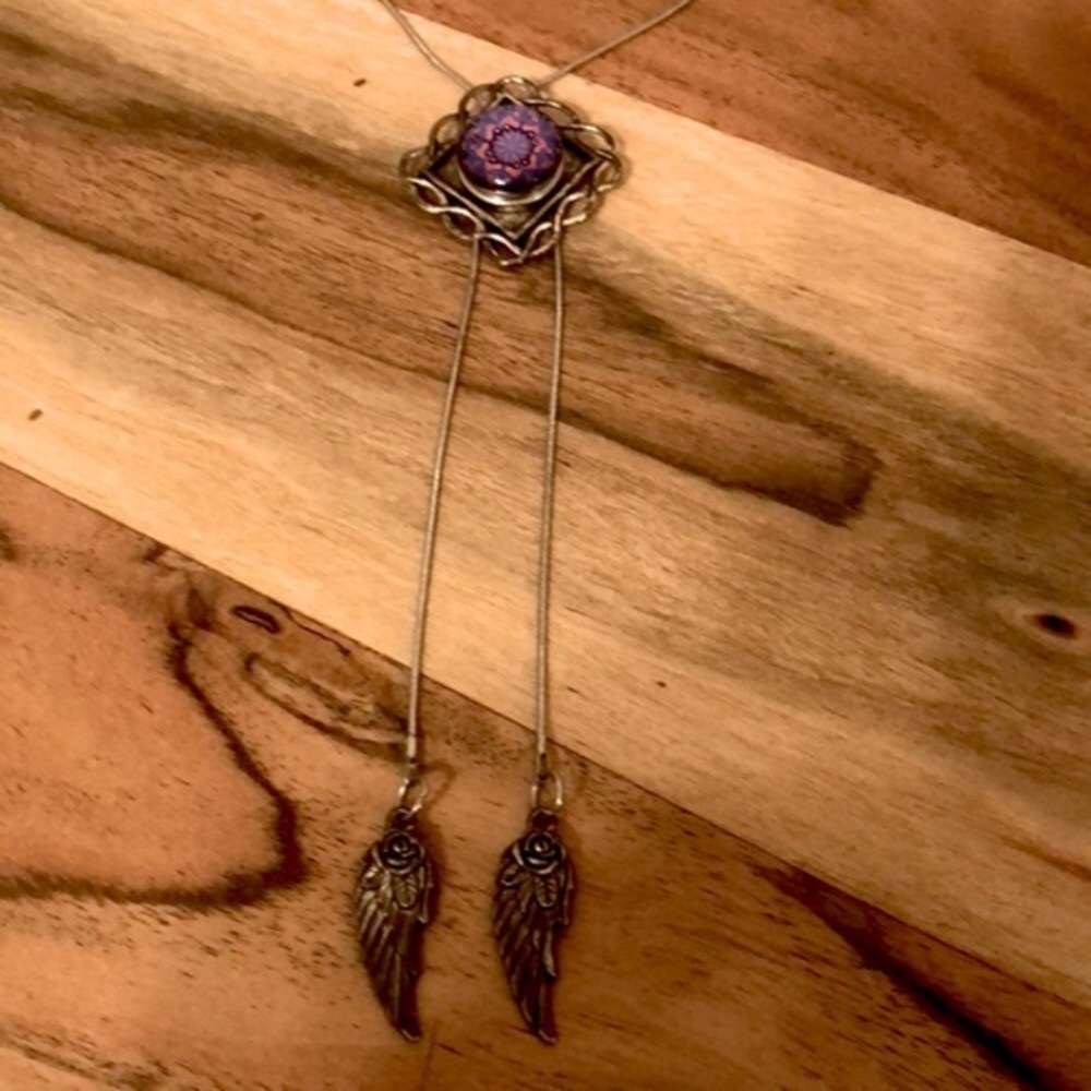 Adjustable Silver Snap On Button Bead Necklace - image 2